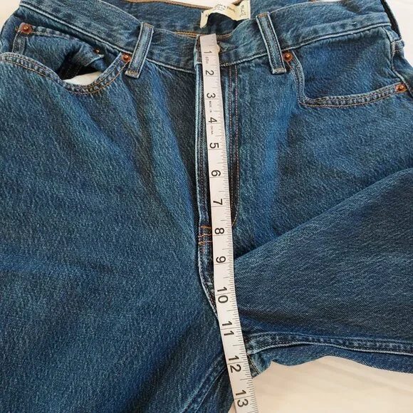 Abercrombie & Fitch The Wide Leg High Rise Jeans Size 29/8 Short NWOT - Picture 9 of 13
